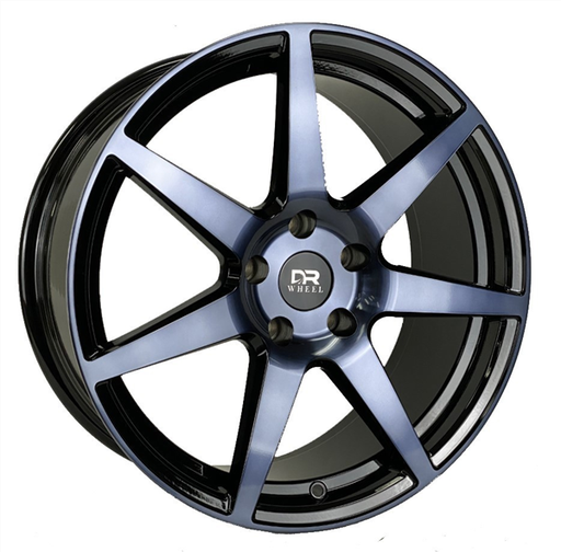 [DR72188006+35BMFBP] DRIFT RACING DR72 AO7002 18X8+35 5X114.3 C.B 73.10 BLACK MACHINE FACE+BLACK PAINT*FORGED FLOW FORMED