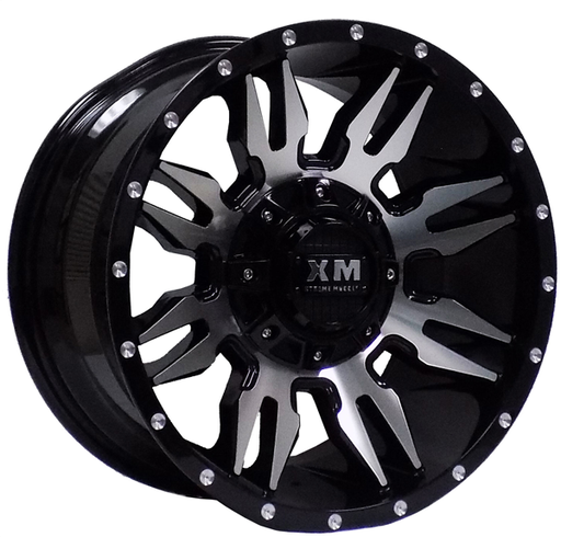 [XM320179034+0BM] XTREME MUDDER XM-320 A0084 17X9+0 6X135+6X139.7 C.B 108.10 BLACK FACE MACHINED