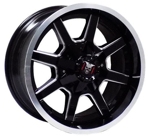 [163179034-12BMW] XTREME MUDDER XM-302 163 17X9-12 6X135+6X139.7 C.B 106.40 BLACK MILLING WINDOW MACHINE LIIP