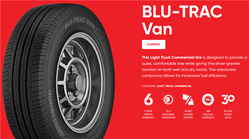 [1200060625] 215/70R15C ARMSTRONG TRU-TRAC VAN 109/107T 8PLY 40K+ ROAD HAZARD