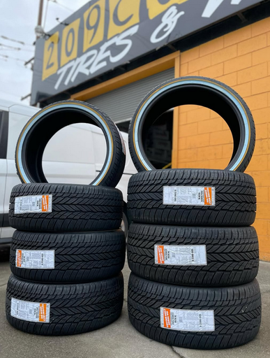 [0.3206.595] 265/35R22 VOGUE CUSTOM BUILT RADIAL VIII 102V XL 0.79" WHITE/GOLD 60K