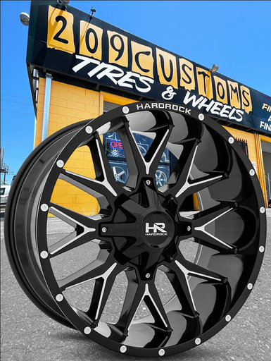 4 New 22x10 Hardrock Affliction Gloss Black Milled 6x135 6x139.7 ET-19 wheel/rim SIVLERADO F-150