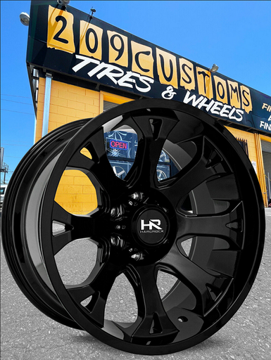 HARDROCK OFFROAD H505 BloodShot XPosed 22X12 6X139.7 ET-51 Gloss Blk (Qty of 4) CHEVY SILVERADO