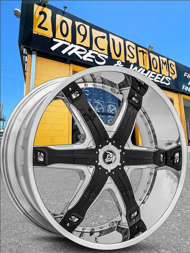 26" Inch CHROME Diablo Fury Wheels Rims Wheels 6x139.7 DENALI ESCALADE 2019-2023