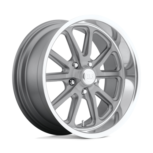 SET OF 4 US MAG RAMBLER 22X9 22X11 5X127 GRAY POLISHED LIP THIS LISTING IS FOR 2 FRONT 22X9 AND 2 REAR 22X11 WHEELS (copy)