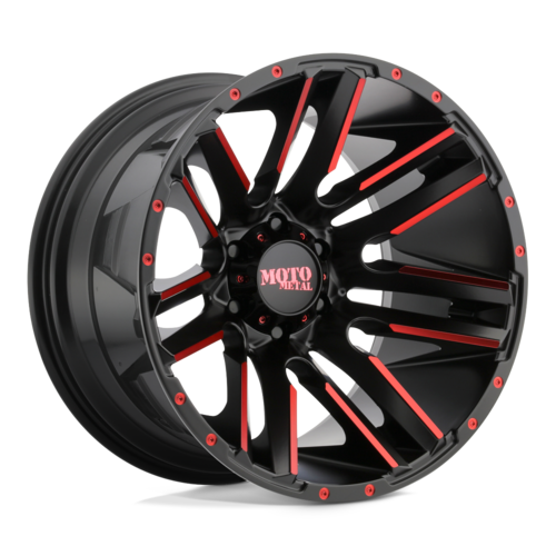 5 WHEELS MOTO METAL MO978 20X10 5X5.0 S-BLK MCH RTCC -24MM  SATIN BLACK WITH RED TINT